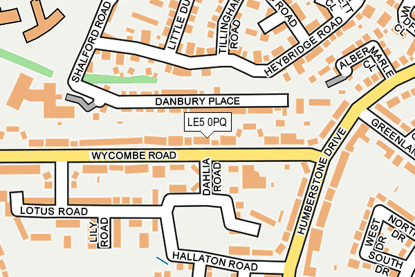 LE5 0PQ map - OS OpenMap – Local (Ordnance Survey)