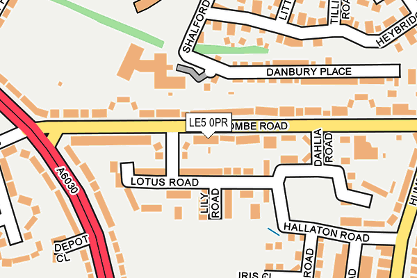 LE5 0PR map - OS OpenMap – Local (Ordnance Survey)