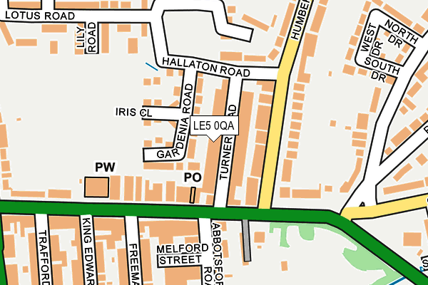LE5 0QA map - OS OpenMap – Local (Ordnance Survey)