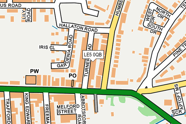 LE5 0QB map - OS OpenMap – Local (Ordnance Survey)