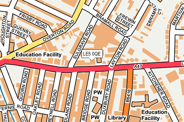 LE5 0QE map - OS OpenMap – Local (Ordnance Survey)