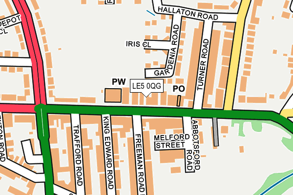 Map of THE POSTCODE INVESTMENTS LTD at local scale
