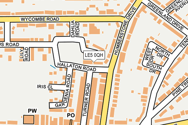 LE5 0QH map - OS OpenMap – Local (Ordnance Survey)