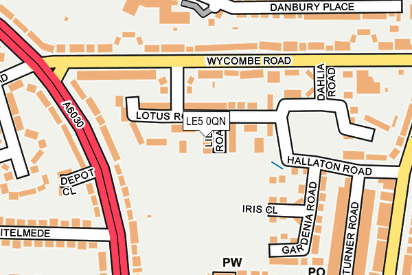 LE5 0QN map - OS OpenMap – Local (Ordnance Survey)