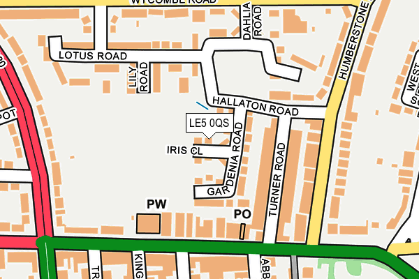 LE5 0QS map - OS OpenMap – Local (Ordnance Survey)