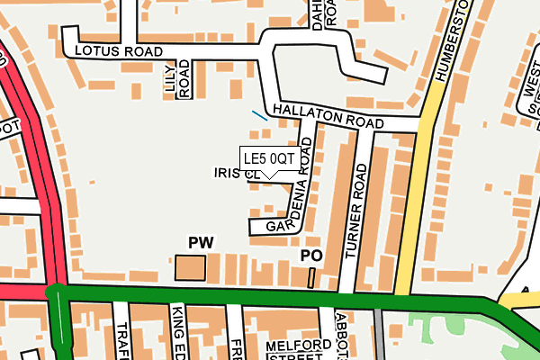 LE5 0QT map - OS OpenMap – Local (Ordnance Survey)