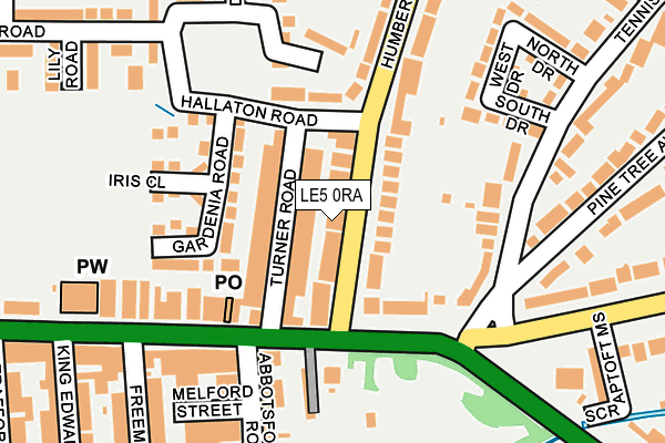 LE5 0RA map - OS OpenMap – Local (Ordnance Survey)