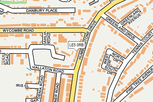 LE5 0RB map - OS OpenMap – Local (Ordnance Survey)