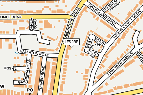 LE5 0RE map - OS OpenMap – Local (Ordnance Survey)
