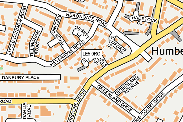 LE5 0RG map - OS OpenMap – Local (Ordnance Survey)