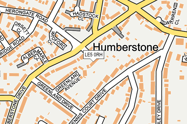 LE5 0RH map - OS OpenMap – Local (Ordnance Survey)