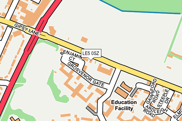 LE5 0SZ map - OS OpenMap – Local (Ordnance Survey)