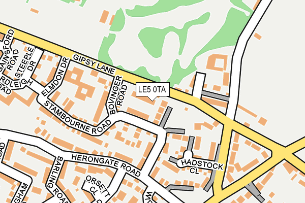 LE5 0TA map - OS OpenMap – Local (Ordnance Survey)
