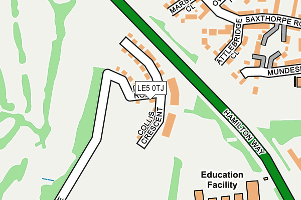 LE5 0TJ map - OS OpenMap – Local (Ordnance Survey)