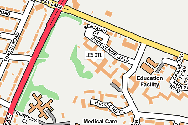 LE5 0TL map - OS OpenMap – Local (Ordnance Survey)