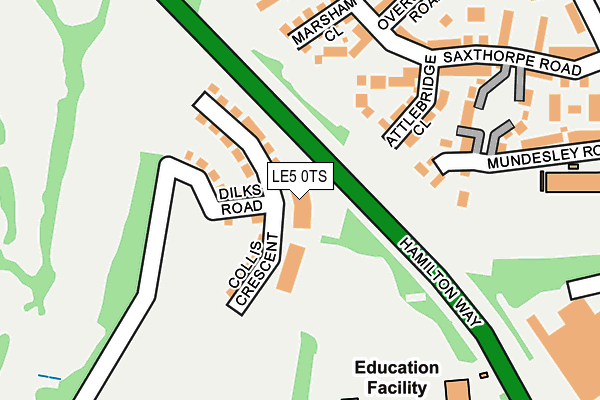 LE5 0TS map - OS OpenMap – Local (Ordnance Survey)