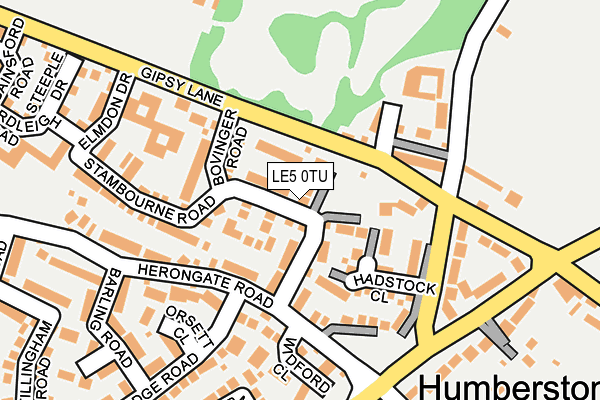 LE5 0TU map - OS OpenMap – Local (Ordnance Survey)