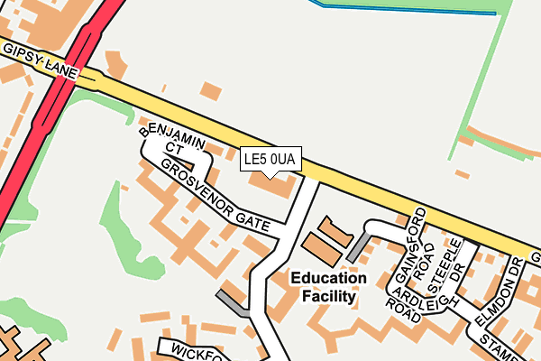 LE5 0UA map - OS OpenMap – Local (Ordnance Survey)