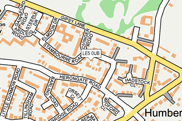 LE5 0UB map - OS OpenMap – Local (Ordnance Survey)