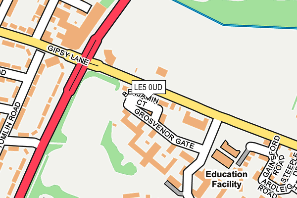 LE5 0UD map - OS OpenMap – Local (Ordnance Survey)