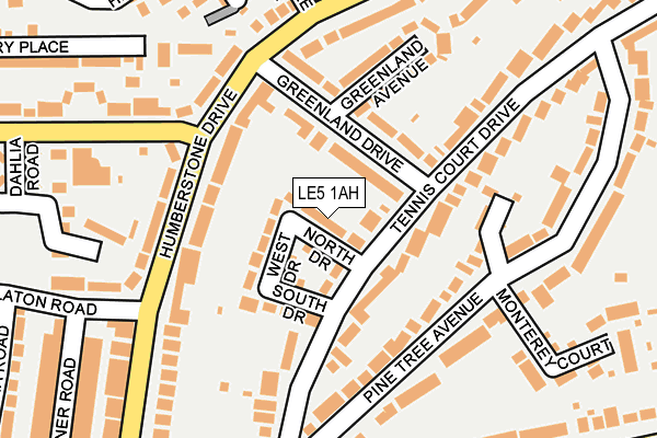 LE5 1AH map - OS OpenMap – Local (Ordnance Survey)