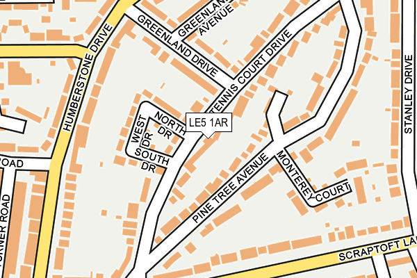 LE5 1AR map - OS OpenMap – Local (Ordnance Survey)