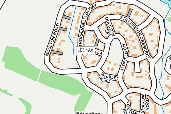LE5 1AX map - OS OpenMap – Local (Ordnance Survey)