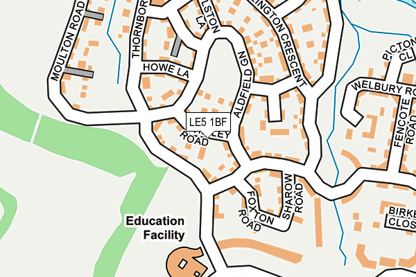 LE5 1BF map - OS OpenMap – Local (Ordnance Survey)