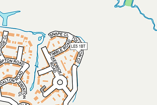 LE5 1BT map - OS OpenMap – Local (Ordnance Survey)