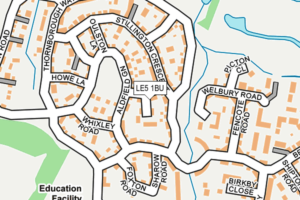 LE5 1BU map - OS OpenMap – Local (Ordnance Survey)