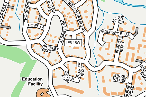 LE5 1BW map - OS OpenMap – Local (Ordnance Survey)