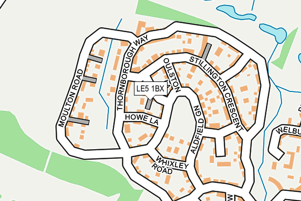 LE5 1BX map - OS OpenMap – Local (Ordnance Survey)