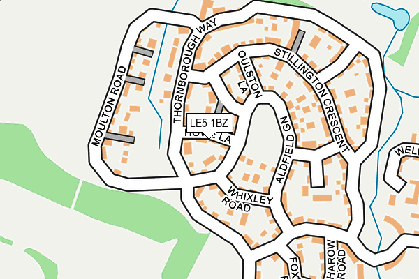 LE5 1BZ map - OS OpenMap – Local (Ordnance Survey)