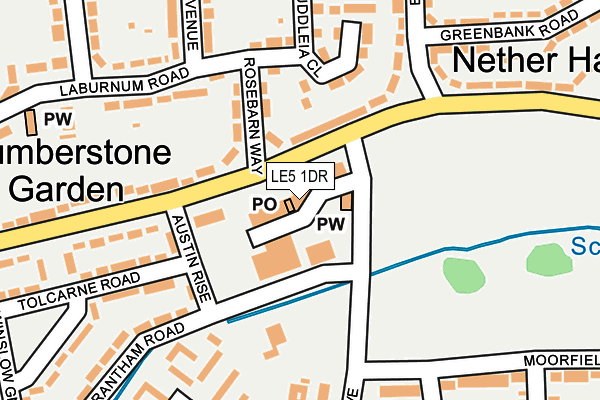 LE5 1DR map - OS OpenMap – Local (Ordnance Survey)