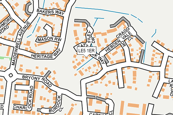 LE5 1ER map - OS OpenMap – Local (Ordnance Survey)