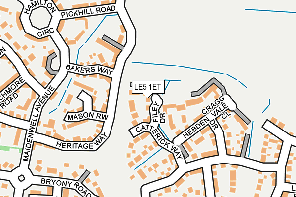 LE5 1ET map - OS OpenMap – Local (Ordnance Survey)