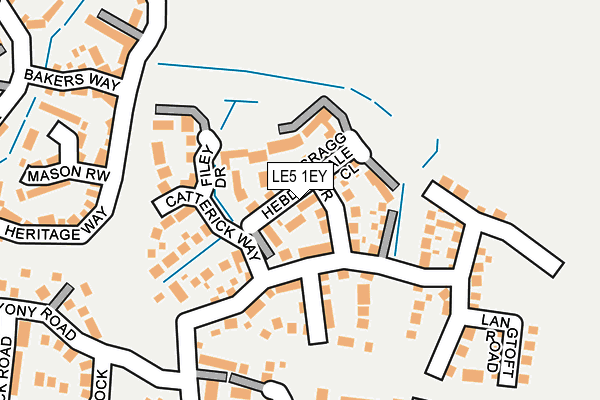 LE5 1EY map - OS OpenMap – Local (Ordnance Survey)