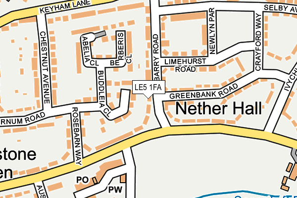 LE5 1FA map - OS OpenMap – Local (Ordnance Survey)