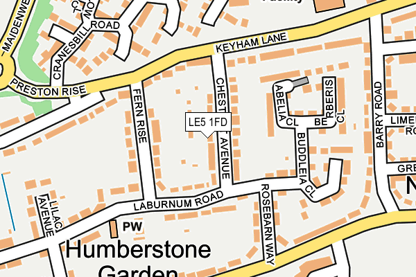 LE5 1FD map - OS OpenMap – Local (Ordnance Survey)