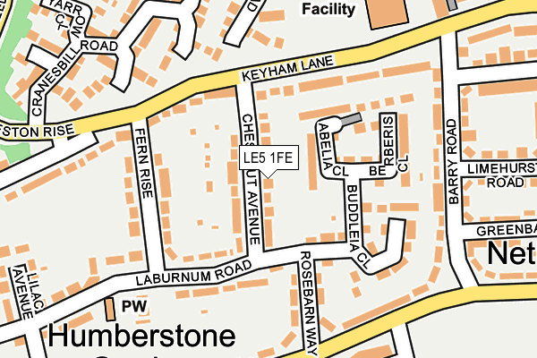 LE5 1FE map - OS OpenMap – Local (Ordnance Survey)