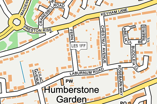 LE5 1FF map - OS OpenMap – Local (Ordnance Survey)