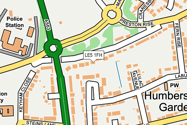 LE5 1FH map - OS OpenMap – Local (Ordnance Survey)