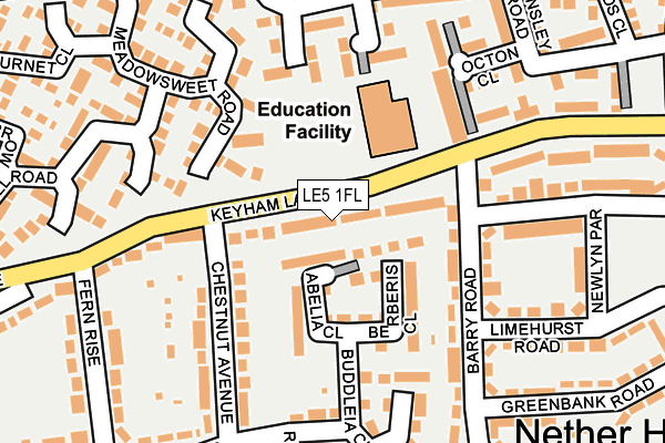 LE5 1FL map - OS OpenMap – Local (Ordnance Survey)