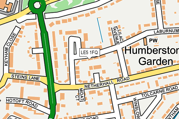 LE5 1FQ map - OS OpenMap – Local (Ordnance Survey)