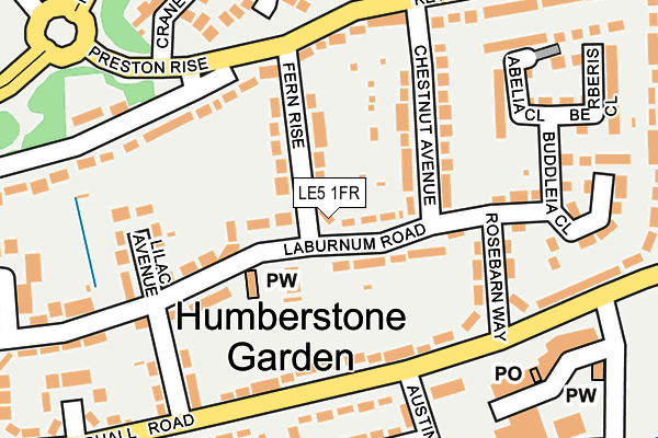 LE5 1FR map - OS OpenMap – Local (Ordnance Survey)