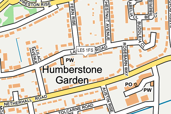 LE5 1FS map - OS OpenMap – Local (Ordnance Survey)