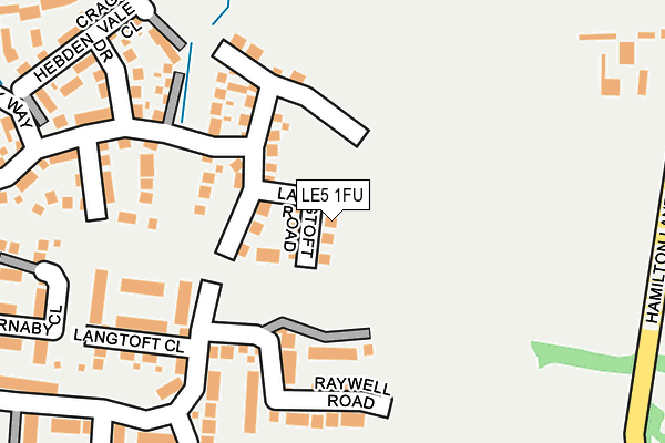 LE5 1FU map - OS OpenMap – Local (Ordnance Survey)