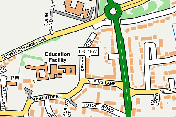 LE5 1FW map - OS OpenMap – Local (Ordnance Survey)