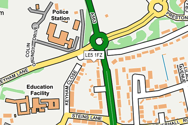 LE5 1FZ map - OS OpenMap – Local (Ordnance Survey)