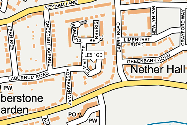 LE5 1GD map - OS OpenMap – Local (Ordnance Survey)